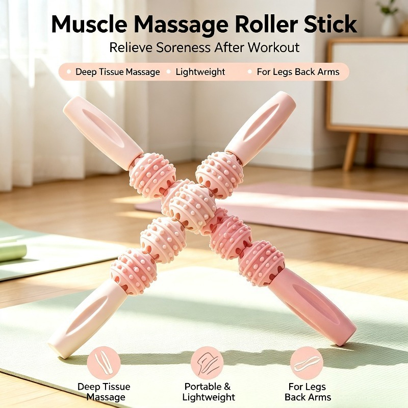 Pilates Yoga Bar - Masażer, wałek z kolcami, rozluźniacz mięśni
